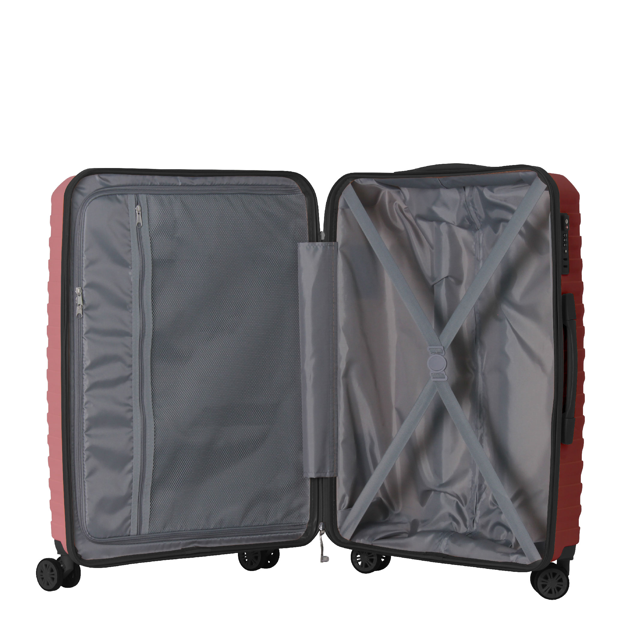 3-Piece Luggage Sets (20", 24", 28"), Suitcase With Wheels, Hardside Suitcase With Four Spinner Wheels And Scratch-Resistant Surface, Pink
_voghion.com